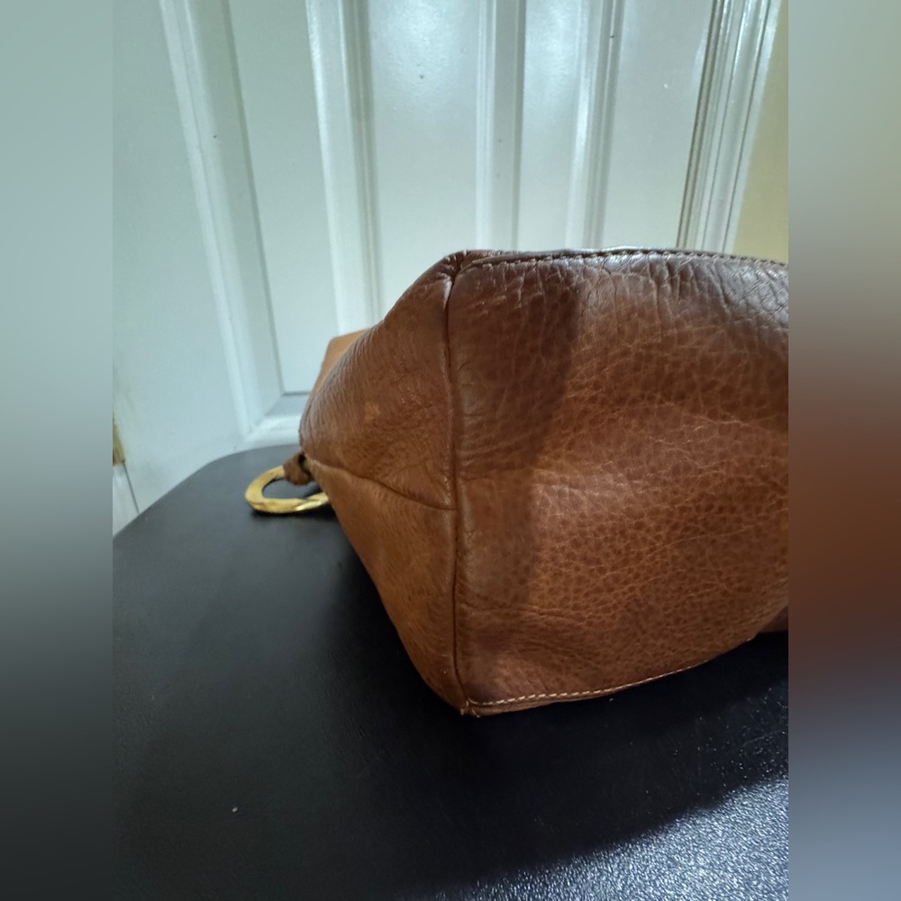 Sigrid Olsen Cognac Braided-Handle Leather Hobo - Picture 10 of 13